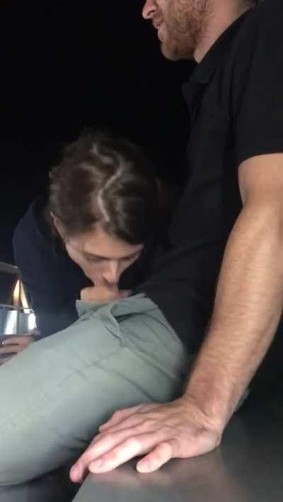 Eating Cum on a Bridge!