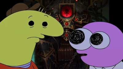 Blessed is the mind too small to frown.