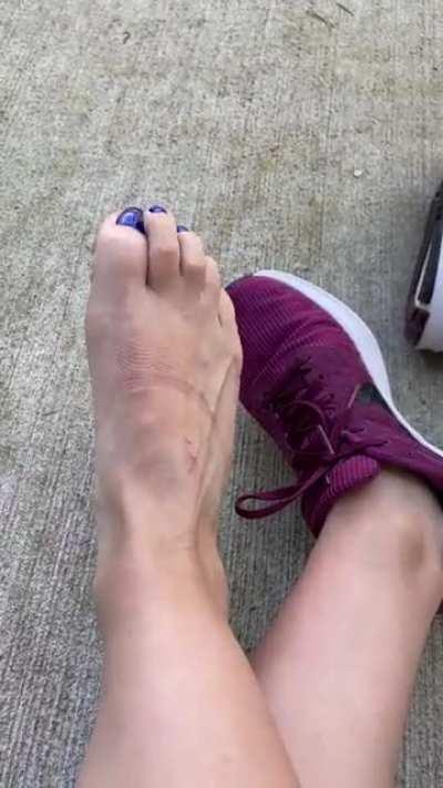 Sweaty feet after my run