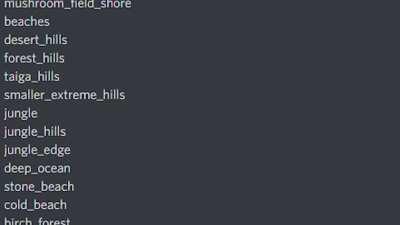 Oh you like Minecraft? Name every biome