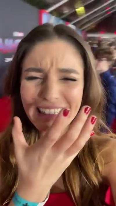 Taya at the LA premiere of Spider-Man: No Way Home