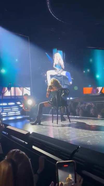 I was front row, section A1, on the second night at the o2. 