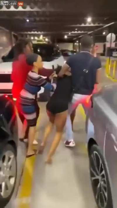 Having a brawl in a parking lot