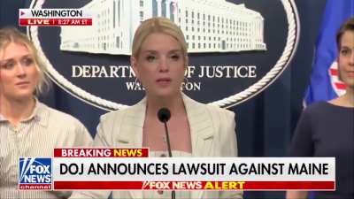 Trump admin announces civil lawsuit against Maine over transgender athletes in women's sports.
