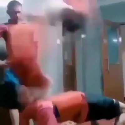 Glaggleland human employees performing the gingleflob dinglis to guarantee our security and protection against enphosian spirits