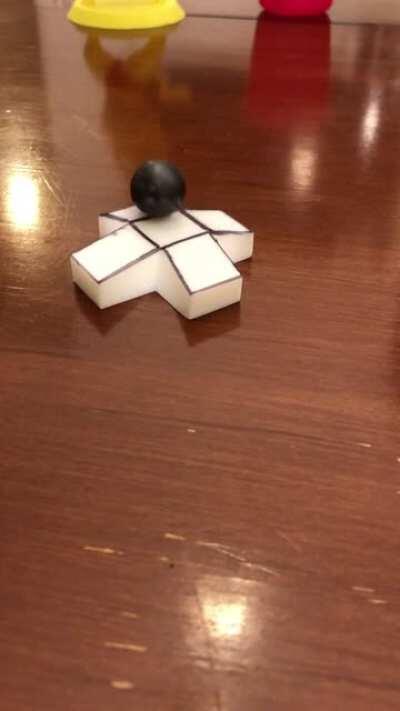 My son 3D printed this (no magnets were used)