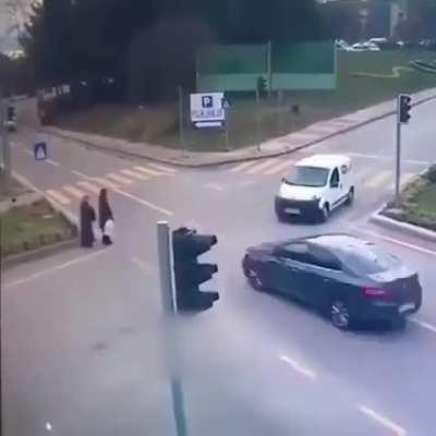 wrong place wrong time for two pedestrians