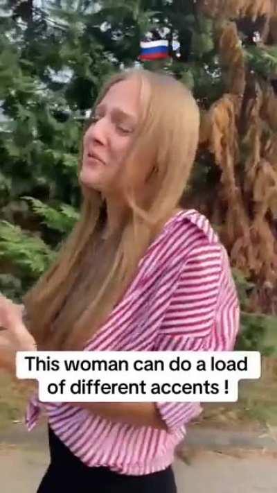 Brilliant woman with different accent