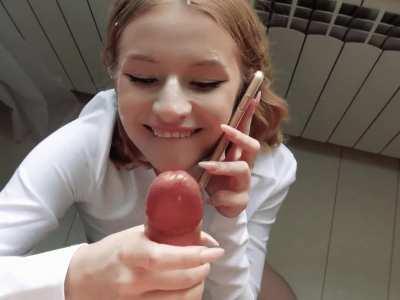 You just paint my face with your cum... what's your first word after that?