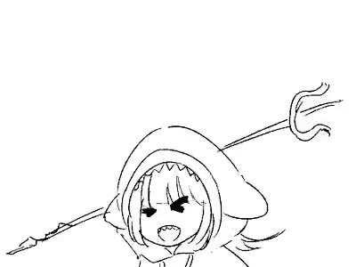 Gawr Gura and Trident (I Animations)