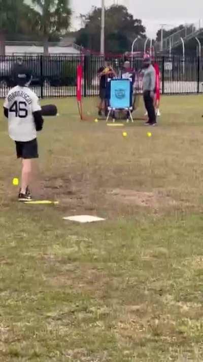 Former MLB hitter Jose Bautista can't hit 13 year old whiffle ball pitcher