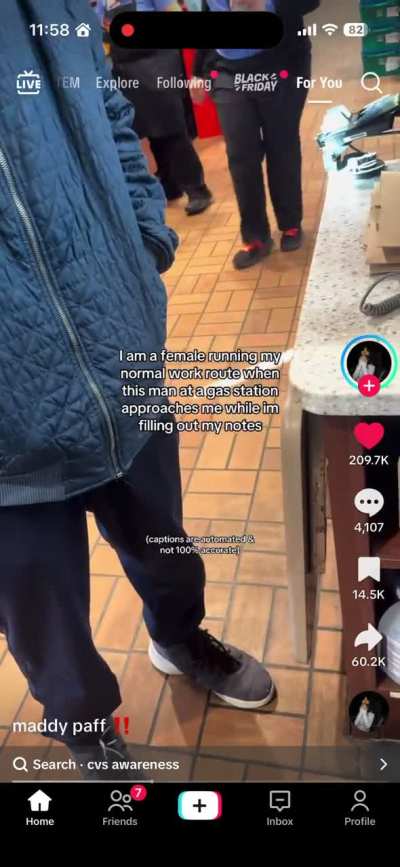 Man get apprehended by police after sexually harassing store clerk