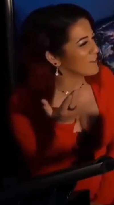 Red is definitely her color