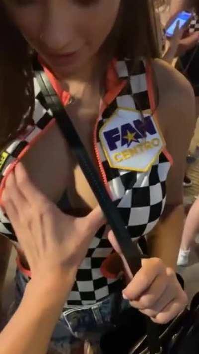 Unzipping to see tattoo