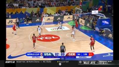 [Highlight] Mo Wagner throws up the rainbow three to put Germany up by 10 over USA at the end of the 3rd