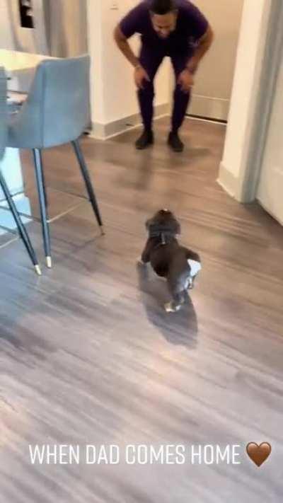 He missed dada but He ain't in a rush either 😂