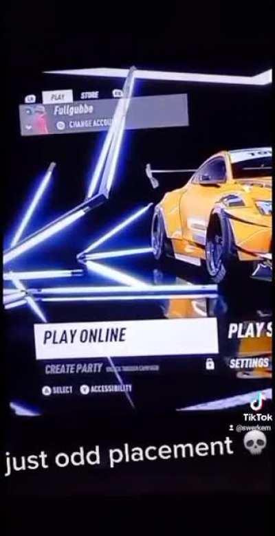 Slightly odd placement