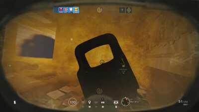 Pro tip: if you can't get a clear sight throught a punch hole, just walk through it to get a better angle.