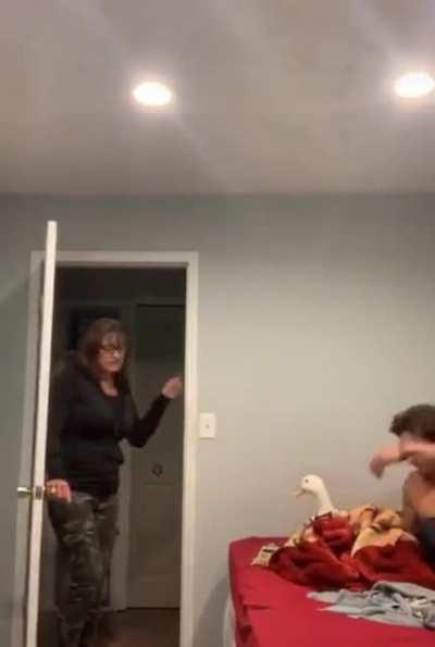 Caught with her under the sheets