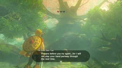 Wow thank goodness the Deku tree stopped me from pulling the Master Sword with such little hearts.