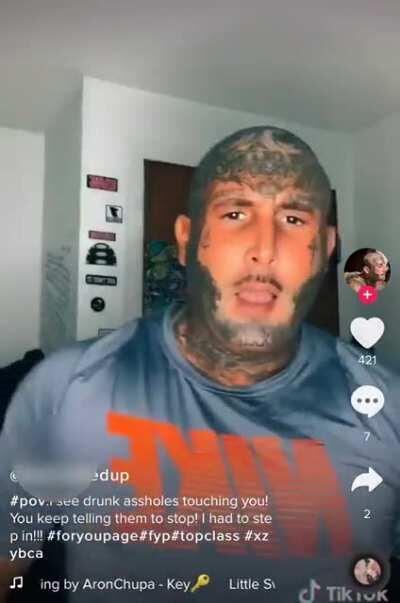 38 year old fights imaginary friends on TikTok.