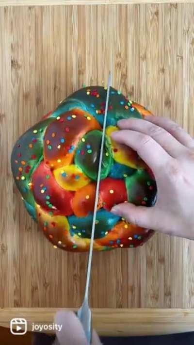 Rainbow challah