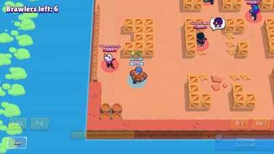 Teacher Primo shows his students how to write on the board and behave.