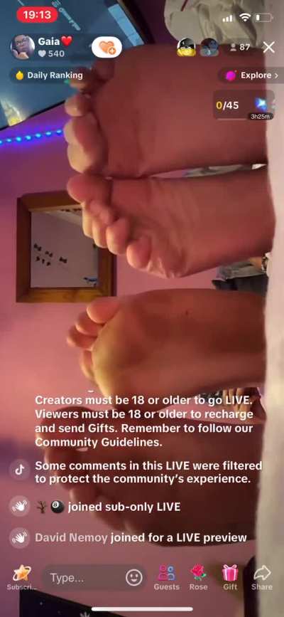 Gaia and Robyn live on @gaias.paradise rn