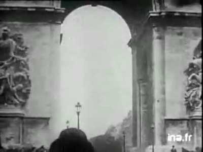In 1919, to celebrate the end of WWI, the French army ordered pilots to March on foot “like infantry” during a victory parade. A group of aviators found this offensive and Charles Godefroy pulled off a daring stunt to fly through the Arc de Triomphe to re