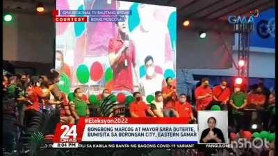 Marcos Jr's speech during today's campaign