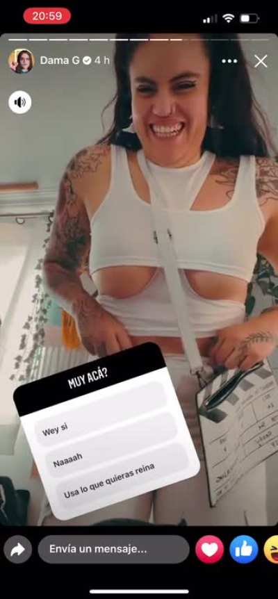 La Diosa en su última historia ufff