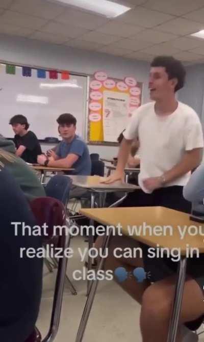 mc realizes he can sing