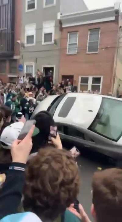 Philadelphia Eagles Fans Before the Super Bowl