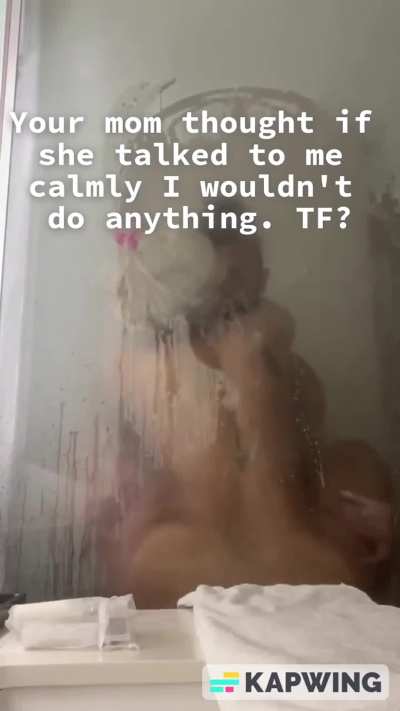 I sent my mom to talk to my bully. She told me that her kindness will beat his hostility. Now my bully is beating her pussy up and making her his woman.