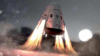 I animated this Dragon Propulsive Landing Wallpaper!