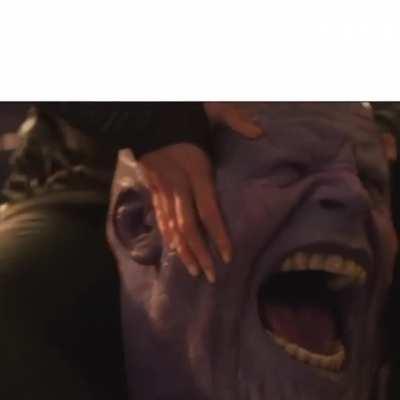 Thanos screaming meme template