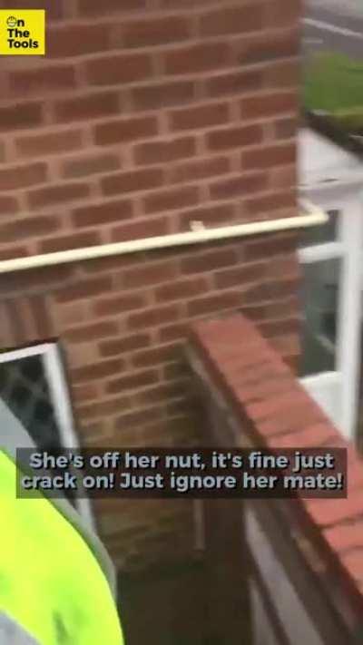 Karen isn't happy that builders are doing work at 8am on a Sunday