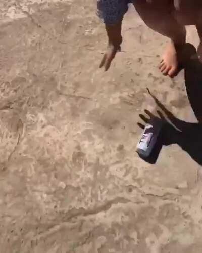 Romper girl falls into pool