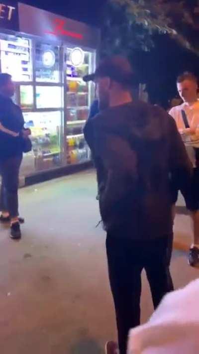 Grenade at fist fight