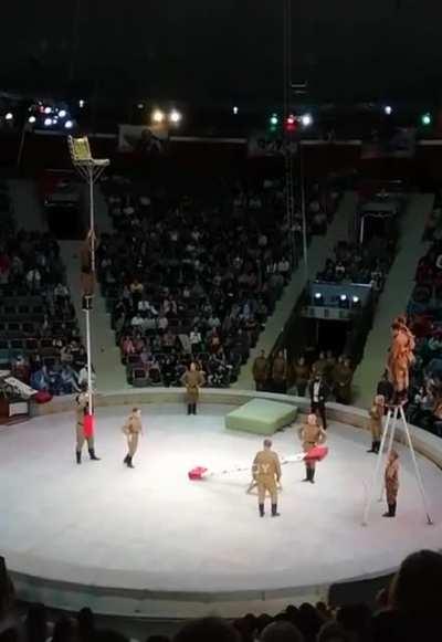 Red Army circus tricks