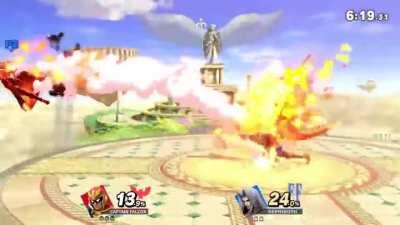 Playing online, I learned that it takes 3 Falcon punches to take out sephiroth