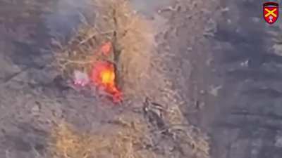 The BM-21 Grad of the 44th OAB brigade hit artillery and ammunition. March 2025, location not disclosed.