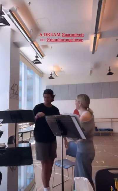 Rehearsals for Moulin Rouge Broadway | IG story 7/16/24