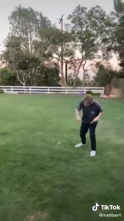 EDM producer Matt Barri's version of rock paper scissors... you have a mouthful of water and if you lose you get slapped by a tortilla