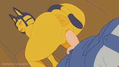 Ankha taking care of business