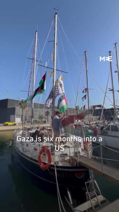 Boats are gathering at Moll de la Fusta in Barcelona to join the Global Sumud Flotilla, which is preparing to sail to Gaza once again.⁠ Organisers have pledged that this will be the largest civilian aid fleet yet. Last year’s effort brought together 500 p