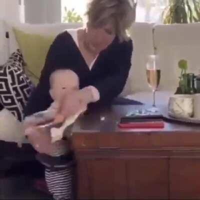 Grandma chose champagne over you