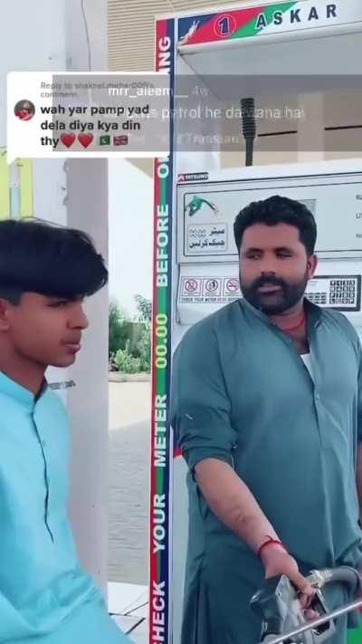 Tanki full kardi Bhai ne.