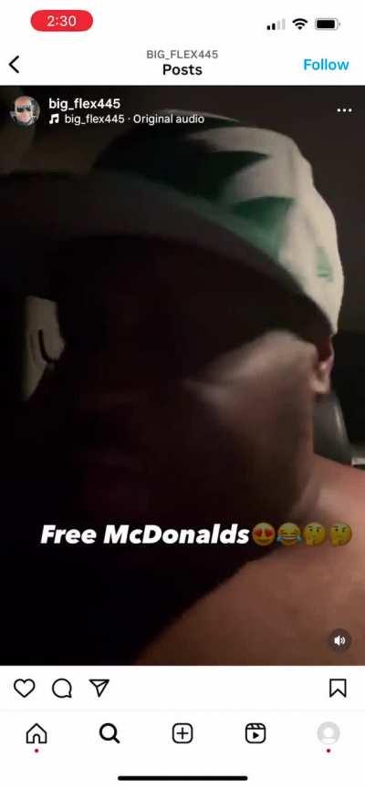 Asshole445 believes that someone who gave a free food at McDonald’s was trying to poison