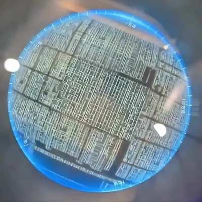 What a computer chip looks like up close
